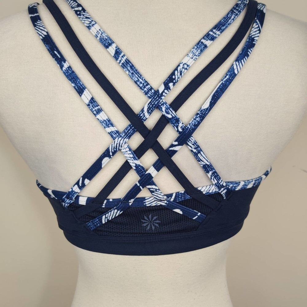 Athleta Fully Focused Sports Bra Floral Shibori - Picture 5 of 7